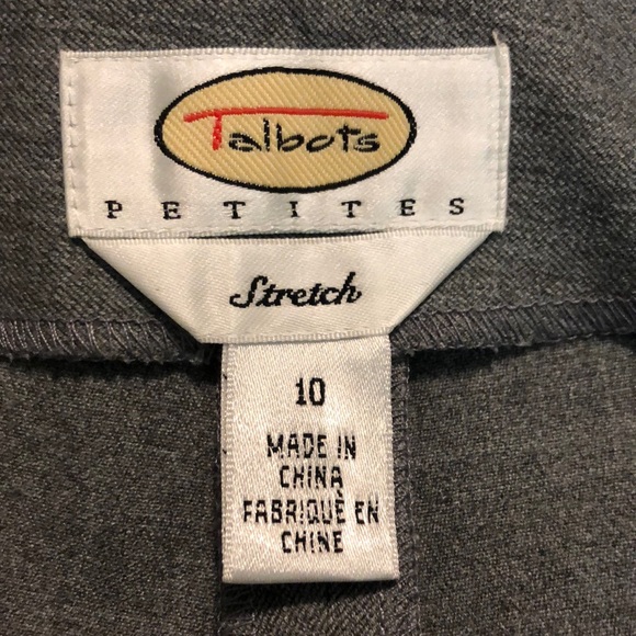 Vtg TALBOTS Size 10 P SideZip STRETCH Dark Charcoal Gray  Deadstock USA NEW - Picture 9 of 12